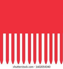 Red hair comb vector. Modern and simple. 