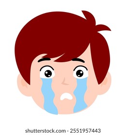 Red hair. cryong expression face boy cartoon