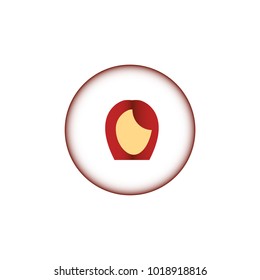Red hair icon. Vector
