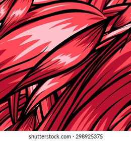 Red hair seamless pattern.