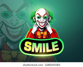 red haired clown smiling eSport Logo, Gaming Logo