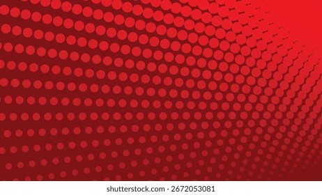 Fondo abstracto de semitono rojo con patrón de puntos moderno para Diseño gráfico y Fondo de pantalla digital