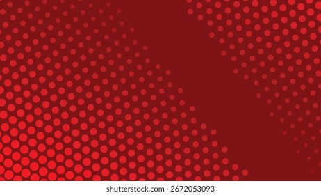 Fondo abstracto de semitono rojo con patrón de puntos moderno para Diseño gráfico y Fondo de pantalla digital