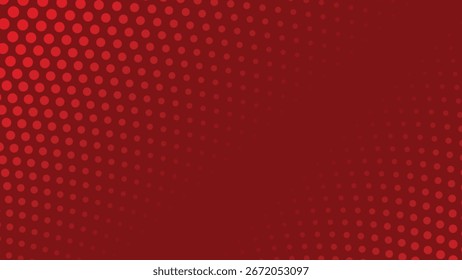 Red halftone abstract background with modern dots pattern for graphic design and digital wallpaper