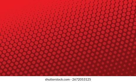 Red halftone abstract background with modern dots pattern for graphic design and digital wallpaper
