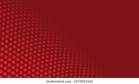 Fondo abstracto de semitono rojo con patrón de puntos moderno para Diseño gráfico y Fondo de pantalla digital