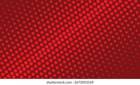 Red halftone abstract background with modern dots pattern for graphic design and digital wallpaper