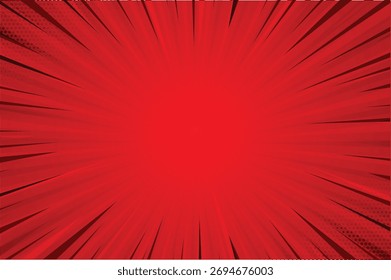 Fundo de meio-tom vermelho Burst - Banda de sol abstrato abstrato vetor de arte pop