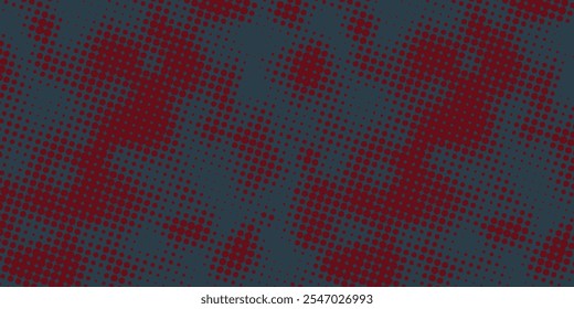 Fondo Abstractas azul del marco redondo del Vector del patrón a cuadros medio tono rojo. Cuadros redondeados cuadrados a cuadros de la rejilla sutil Pop textura del arte. vektor eps10