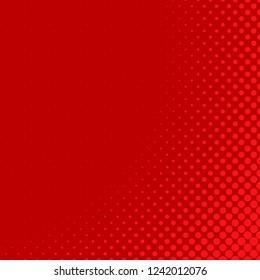 Red halftone circle background pattern template - abstract vector graphic design