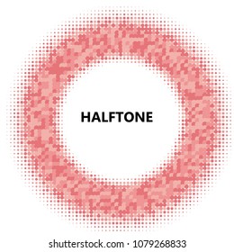 Red halftone circles, dots pattern, vector, grunge. Comic texture background. Monochrome half-tone. Circle halftone Dots, colorful geometric gradient for pop art designs.