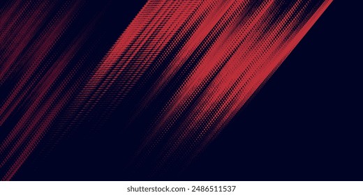 Red halftone dots blue color pattern gradient grunge texture background. Red halftone dot pop art comic style vector illustration, eps10.