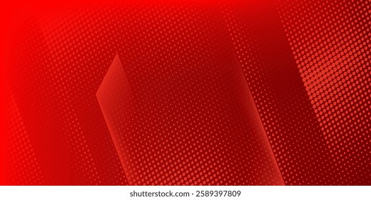 Red halftone dots blue color pattern gradient grunge texture background. Dot pop art comic sport style vector illustration.
