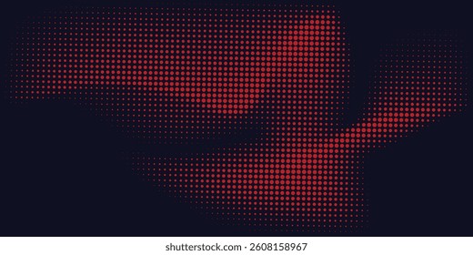 Red halftone dots blue color pattern gradient grunge texture background. Dot pop art comic sport style red and black