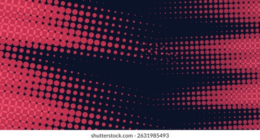 Red halftone dots blue color pattern gradient grunge texture background. Dot pop art comic sport style simple art abstract