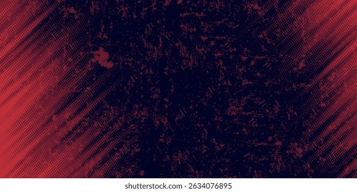 Red halftone dots blue color pattern gradient grunge texture background. vector illustration, eps10.