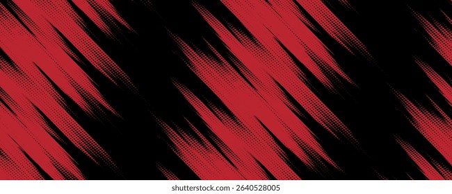 Red halftone dots blue color pattern gradient grunge texture background. Dot pop art comic sport style vector illustration. Eps10