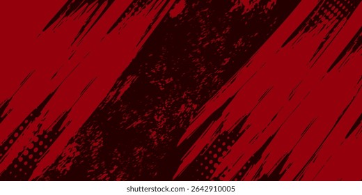 Red halftone dots blue color pattern gradient grunge texture background. Dot pop art comic sport style vector illustration. Eps10