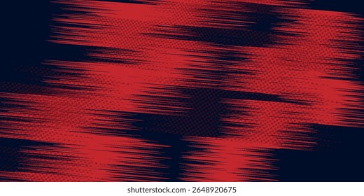 Red halftone dots blue color pattern gradient grunge texture background. Dot pop art comic sport style vector illustration. Eps10