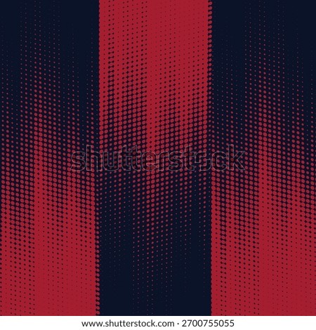 Red halftone dots blue color pattern gradient grunge texture background. Dot pop art comic sport style vector  football, basketball, baseball, tennis, rugby, bicycling background grunge