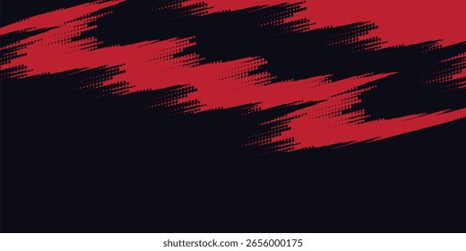 Patrón de color de fondo de textura grunge gradiente de puntos semitono rojo. Dot pop art estilo deportivo Ilustración vectorial
