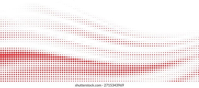 Fondo de onda fluida de semitono rojo para carteles creativos, marca moderna, diseños digitales, Ilustración vectorial de diseño abstracto