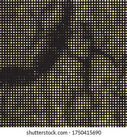Gradación de semitono rojo. Rueda del Resumen del Oro. Punto De Cómic Amarillo. Cepillo de puntos verdes. Círculo púrpura digital. Superposición del degradado de coral. Punto Grunge. Impresión geométrica.