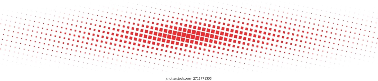 Barra de gradiente horizontal de meio-tom vermelha para pôsteres modernos, planos de fundo técnicos, gráficos de movimento, ilustrações vetoriais de layouts digitais mínimos