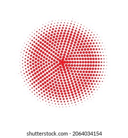 Red Halftone Modern. Vector Illustration. Abstract Modern. Texture Grunge. Dot Element. Circle Backdrop. Gradient Set. Round Dots. Design Art.