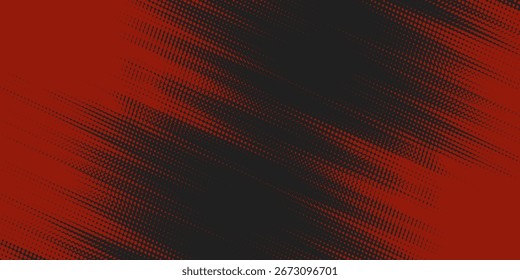 red halftone on black background. Vector dotted sparkles or halftone shine pattern texture Pop Art Style Background. Modern vector EPS 10