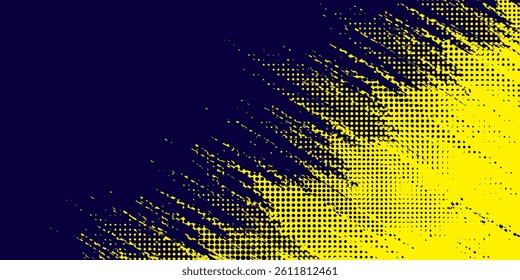 red halftone on blue background. Vector dotted sparkles or halftone shine pattern texture Pop Art Style abstract Background. 