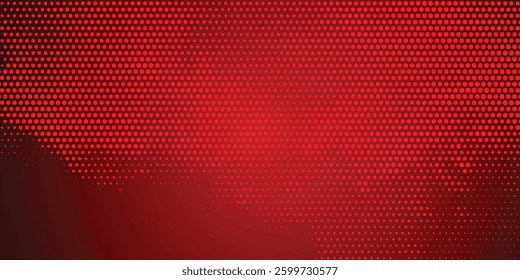 Red Halftone Pattern Abstract Digital Background with Gradient Effect