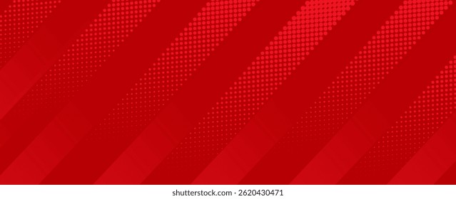 red halftone pattern background. Dotted or noise texture. Bright pixel art comic and pop-up design. Vector wall for poster, banner, advertising.