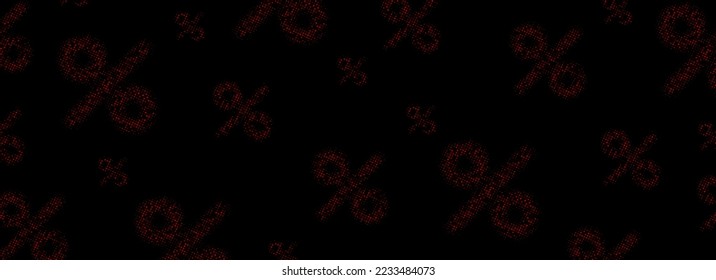 Red halftone percent pattern background. Vector illustration.
