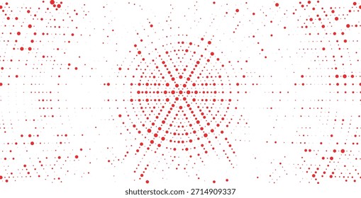 Red halftone rejilla radial estallido para carteles creativos, marca moderna, diseños digitales, Ilustración vectorial de Diseño gráfico abstracto