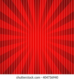 Red halftone with shine effect and rays vector background