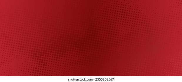 Red halftone vector art background for cover design. Abstract design with dots. Futuristic retro illustration.