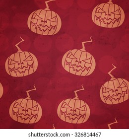 red halloween pumpkin seamless pattern