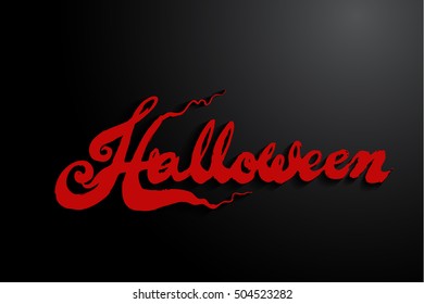 Red Halloween Text for Design