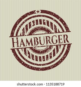Red Hamburger distress rubber grunge seal