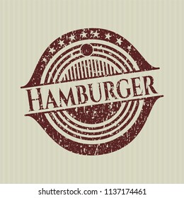 Red Hamburger rubber stamp