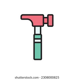 Ilustración del vector de iconos de martillo rojo