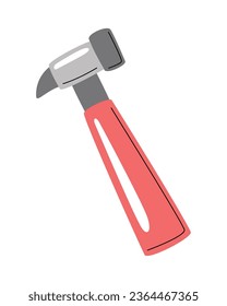 vector de ilustración de martillo rojo aislado