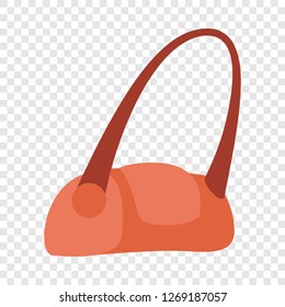 Red hand bag icon. Flat illustration of red hand bag vector icon for web design