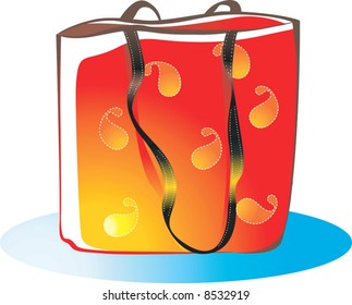 A red hand bag isolated	