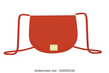 Red hand bag. vector illustration