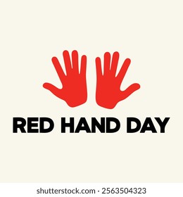 Red hand day Background Template design for Poster or Banner