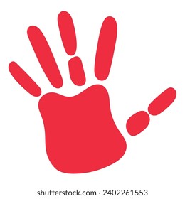 red hand day design vector isolated