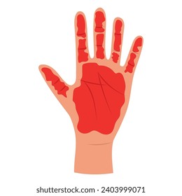 vector de diseño del día de la mano roja aislado
