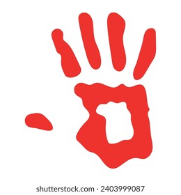 red hand day illustration vector isolated